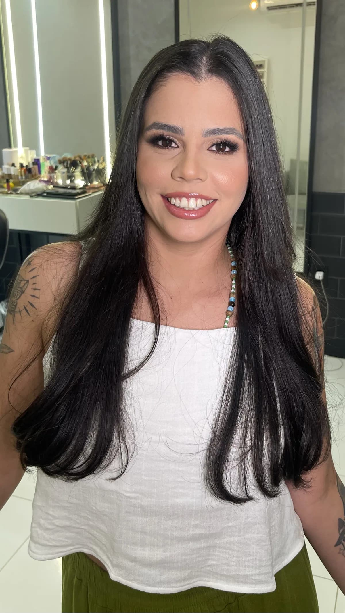 Cliente Jéssica, look para evento com definição suave
